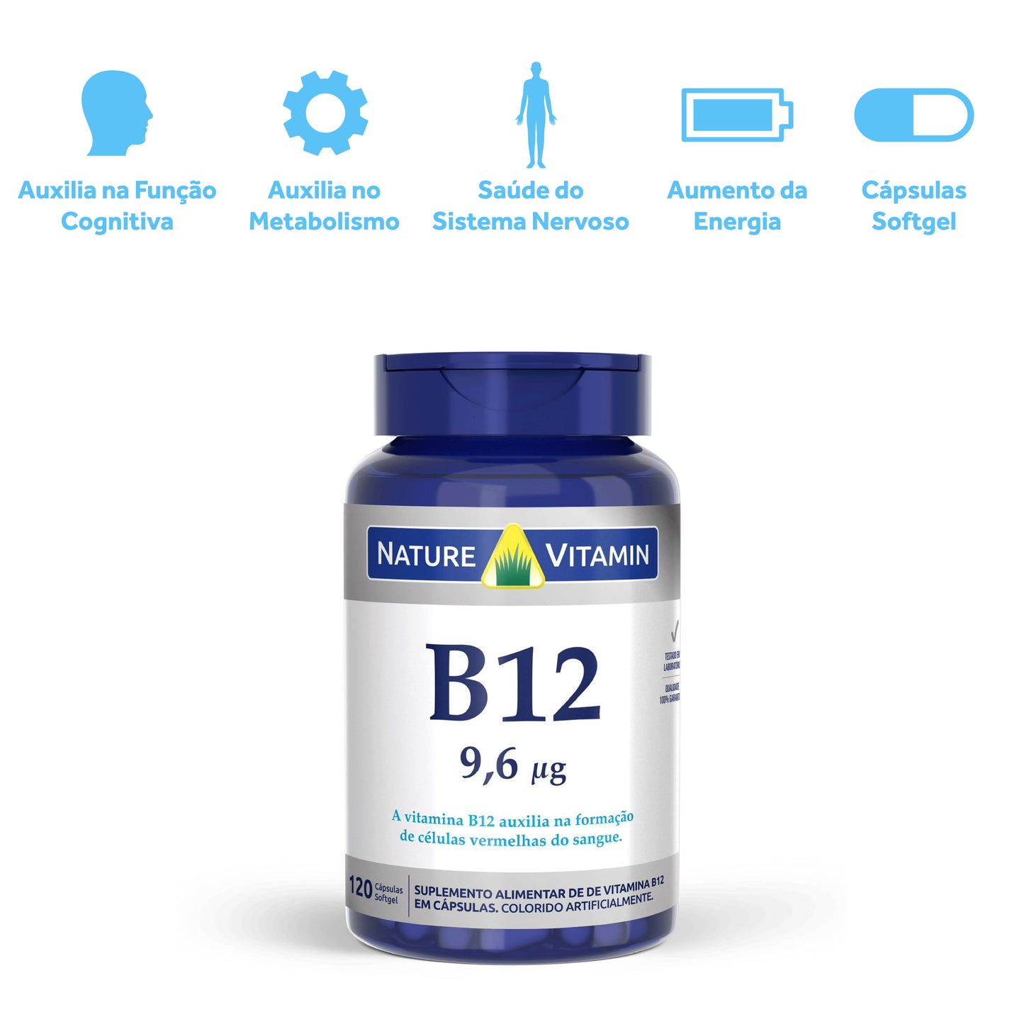 Vitamina B12 9,9mcg - 120 Cápsulas - Nature Vitamin (SCP)