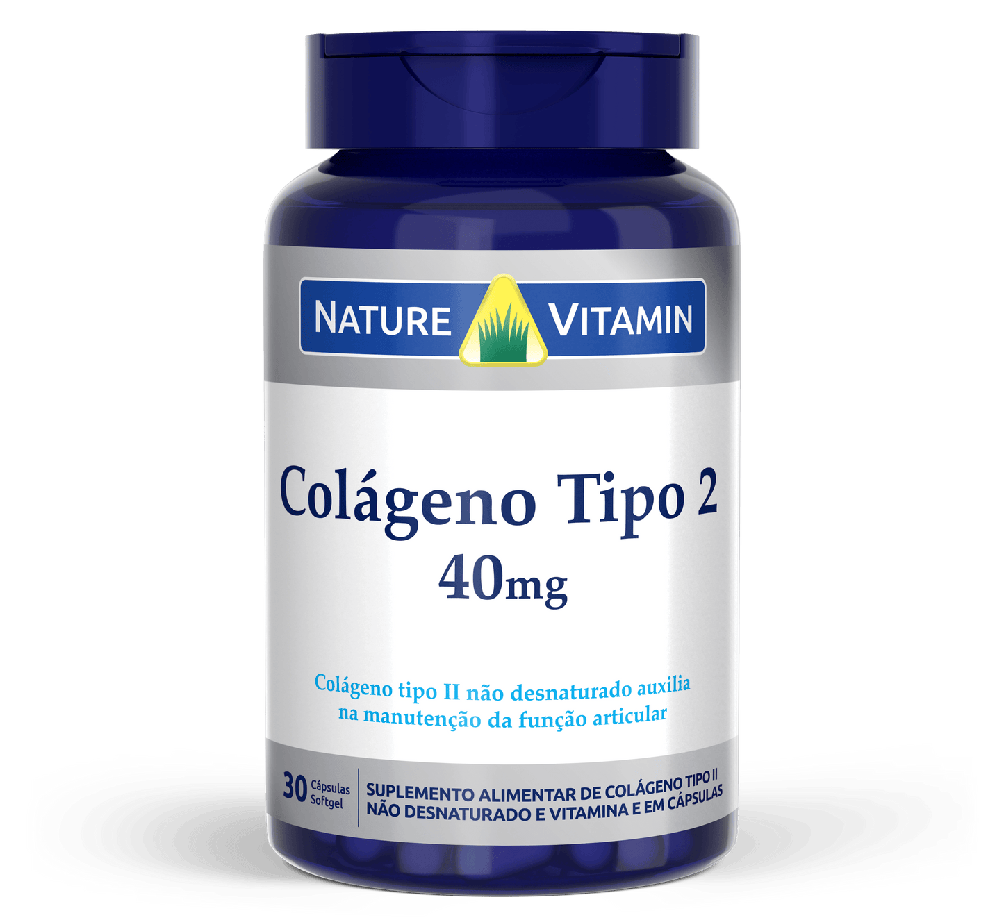 Colágeno Tipo 2 40mg - 30 Cáps Softgel - Nature Vitamin (SCP)