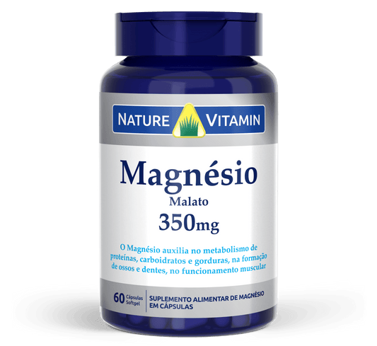 Magnésio Malato 350mg - 60 Cáps Softgel - Nature Vitamin (SCP)