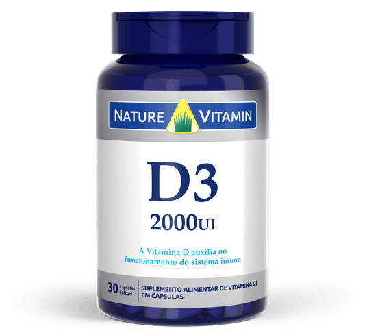 Vitamina D3 2000ui - 30 Cáps Softgel - Nature Vitamin (SCP)