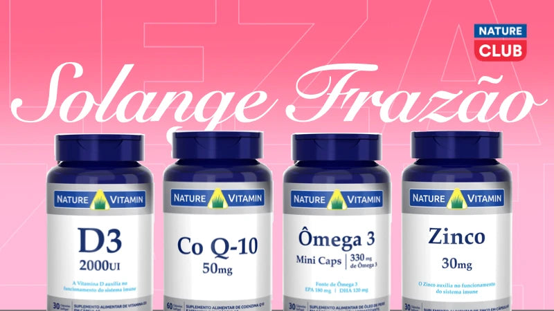 Kit SOLANGE FRAZÃO: Ômega 3, Co Q10, Vitamina D3, Zinco Quelato