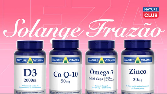 Kit SOLANGE FRAZÃO: Ômega 3, Co Q10, Vitamina D3, Zinco Quelato